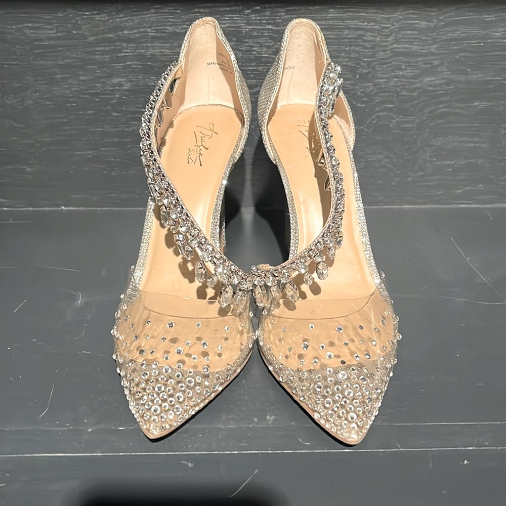 Thalia Sodi Kassidy Silver Bling heels